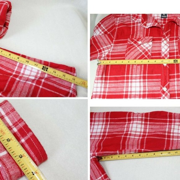 Men's Large AO - AMONGST OTHERS American Legacy Red Plaid Flannel Shirt Cotton - Picture 11 of 11